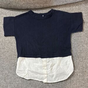 Kids Two-Tone Navy and White Shirt